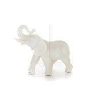 Elefant: symbol för styrka, skydd, visdom och lycka 18x20cm helkroppsstaty, typ polyesteralabastmarmor Alabaster 5 - grifon.se 