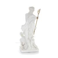 Poseidon: Havets gud, jordbävningar, jord, stormar och ord 46 cm helkroppsstaty, typ polyester alabaster marmor Alabaster 3 - gr
