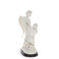 Cupid and Psyche: Overcoming Obstacles to Love 33cm Full Body Statue, Polyester Alabaster Marble Type, Ancient Greece Alabaster 