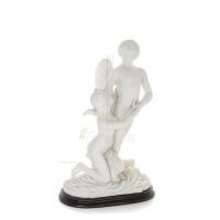 Έρως και η Ψυχή: Η υπέρβαση των εμποδίων στον έρωτα 33εκ Ολόσωμο άγαλμα, Πολυεστερικό αλαβάστρινο τύπου μαρμάρου, αρχαία Ελλάδα 