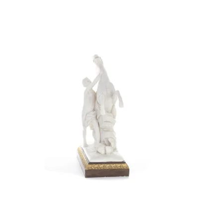 Perseus: Antikens hjälte, Slayer of Medusa med Pegasus 44,5 cm helkroppsstaty, Polyester Alabaster Marble Type Alabaster 2 - gri