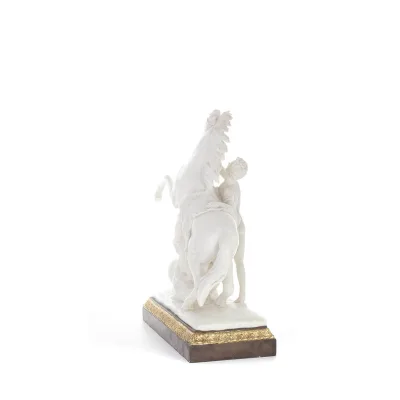 Περσέας: ήρωας της Αρχαιότητας, δολοφόνος της μέδουσας με Πήγασο 44,5εκ Ολόσωμο άγαλμα, Πολυεστερικό αλαβάστρινο τύπου μαρμάρου 