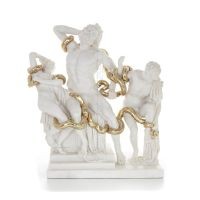 Laocoon: Priest of the Trojans, Rejecter of the Trojan Horse, 45cm Full Body Statue, Marble-type Polyester Alabaster Alabaster 1