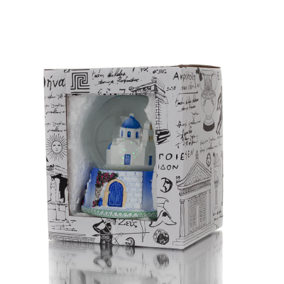 Μπάλα νερού, Νερόμπαλα γυάλινη 7χ7χ9εκ Πολυεστερικό αλαβάστρινο Polyester 2 - grifon.se 