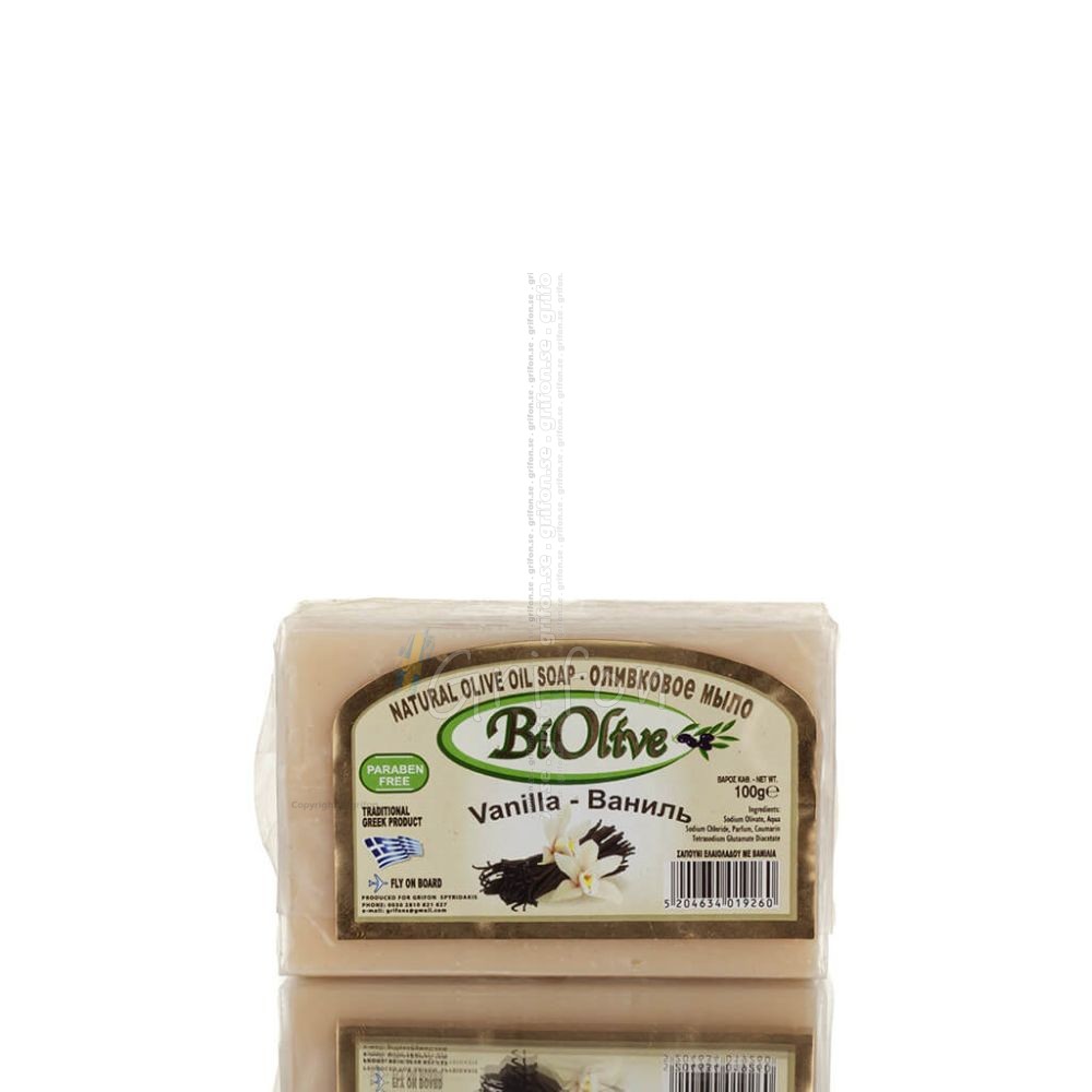 Green olive oil soap with simple gold print Soaps 1 - grifon.se 