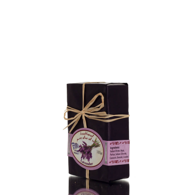 Green olive oil soap with paper bow Soaps 2 - grifon.se 