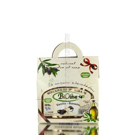 Grön olivolja tvål med bara ett litet fodral Tvålar 1 - grifon.se