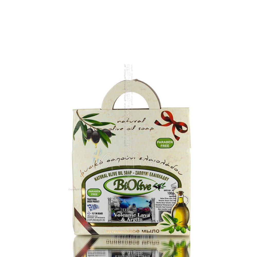 Green soap from Olive oil with only a bag of lava & donkey milk Soaps 1 - grifon.se 