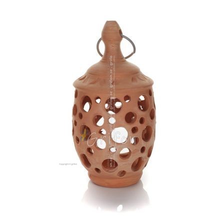 Lantern -D- Protopiro pendant light house, ceiling or wall-mounted, Handmade ceramic Lanterns, Candles 1 - grifon.se