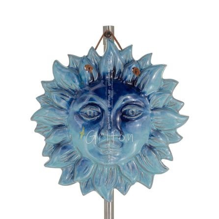 Sun: The Deity of All Peoples, polerad rund 19 cm keramisk prydnad med handgjord finish Dekorativ keramik 1 - grifon.se 
