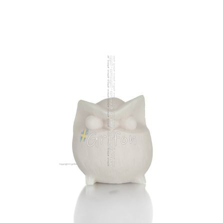 Uggla eller Glaucus: den heliga fågeln, symbol för visdom, försiktighet, bomber 4,5 cm Fullängds alabasterstaty Alabaster 1 - gr