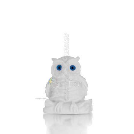 Κουκουβάγια ή Γλαύκα: το ιερό πουλί, σύμβολο σοφίας, σύνεσης, σε κλαδί 5εκ Ολόσωμο άγαλμα από αλάβαστρο Αλαβάστρινα 1 - grifon.s