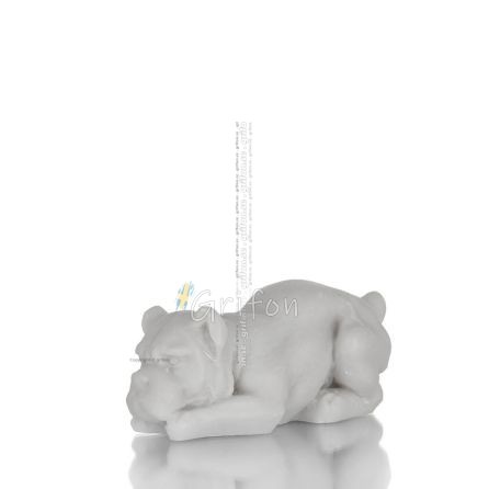 Hund: symbol för tro, rättvisa och tålamod. Hund 4,5 cm Hellängds alabasterstaty Alabaster 1 - grifon.se