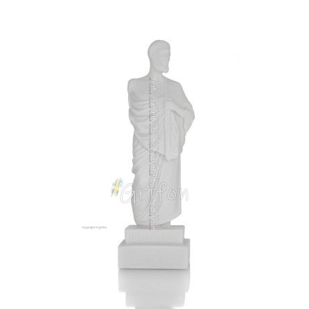 Hippokrates: Den moderna medicinens fader, 16 cm full alabasterstaty, antikens Grekland Alabaster 1 - grifon.se