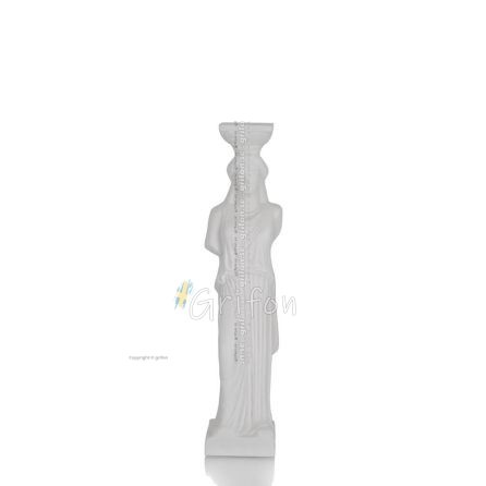 Caryatids or Caryatis: Column, column, Ionic 15cm Full length alabaster statue, ancient Greece Alabaster 1 - grifon.se 