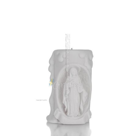 Virgin Mary 11cm Alabaster Candle, Decorative Handmade Finish, Religious Spiritual Christian Alabaster 1 - grifon.se