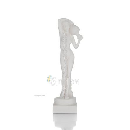 Daughter with Hydra 16cm Full length alabaster statue Alabaster 1 - grifon.se 