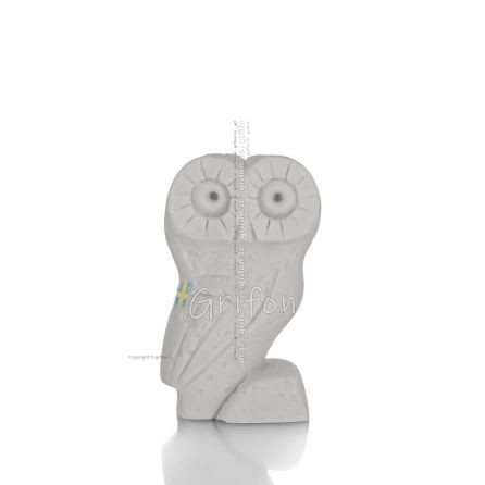 Owl or Glaucus: the sacred bird, symbol of wisdom, prudence, 8cm Full length alabaster statue Alabaster 1 - grifon.se