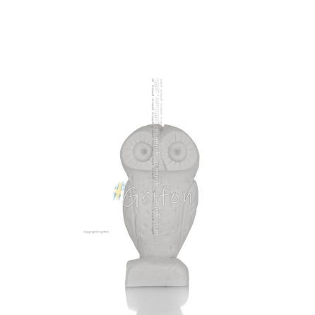 Owl or Glaucus: the sacred bird, symbol of wisdom, prudence, 8cm Full length alabaster statue Alabaster 1 - grifon.se 