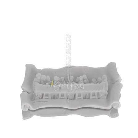 Secret dinner on a 13cm alabaster papyrus Alabaster 1 - grifon.se 