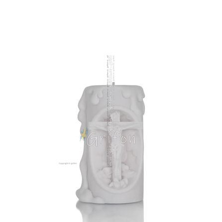 Alabaster Crucifix Ljushållare Dekorativ Handgjord Finish Religiös Andlig Kristen Alabaster 1 - grifon.se