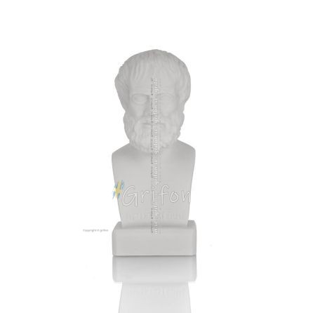 Aristotle: Ancient Philosopher Bust, 15cm alabaster bust, ancient Greece Alabaster 1 - grifon.se 