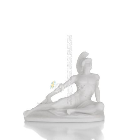 Αχιλλέας: ο άτρωτος πολεμιστής και βασιλιάς Μυρμιδόνων 11,5χ11εκ Ολόσωμο άγαλμα από αλάβαστρο, αρχαία Ελλάδα Αλαβάστρινα 1 - gri