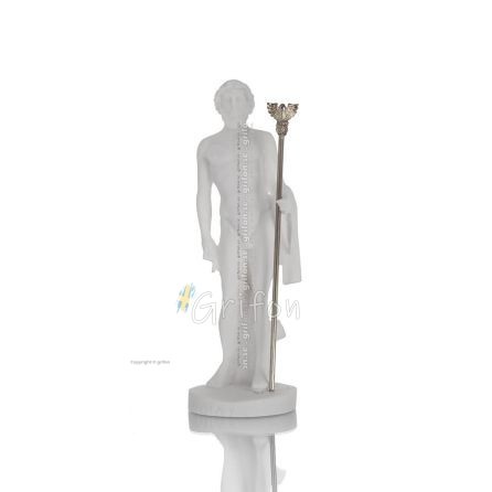 Zeus eller Zeus: Himlens Gud, Blixten, Lagen, Åskan, Ordningen, 17 cm hel Alabasterstaty, antikens Grekland Alabaster 1 - grifon