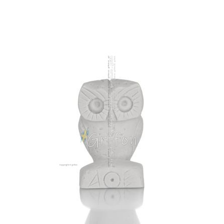 Owl, Glaucus of Athena and Athens 11cm Full Alabaster Statue Alabaster 1 - grifon.se