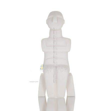 Cycladic figurine seated 18cm Full-length alabaster statue, Cycladic culture, ancient Greece Alabaster 1 - grifon.se