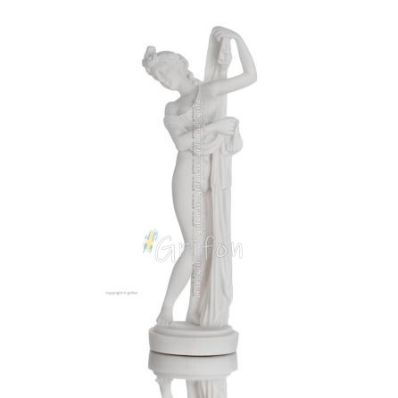 Musa, one of the nine muses24cm Full length alabaster statue, ancient Greece Alabaster 1 - grifon.se 
