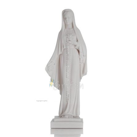 Jungfru Maria Theotokos med ros 26cm Hellängd alabasterstaty Alabaster 1 - grifon.se 