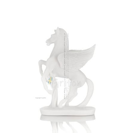 Pegasus: Born of Blood, Followed the Muses and Zeus, 20 cm full Alabaster Statue, antikens Grekland Alabaster 1 - grifon.se