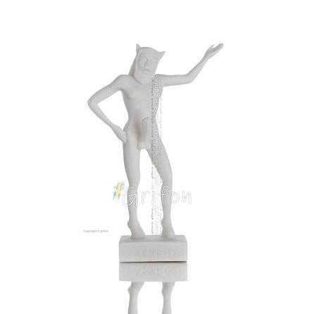 Satyr: Mythical Creatures, Demons, Spirits in Mountains and Forests 21cm Full Alabaster Statue, Ancient Greece Alabaster 1 - gri
