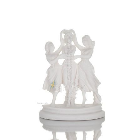 Graces Goddesses of charm, beauty, nature Crowned, the three Graces dance 15cm. Full length alabaster statue Alabaster 1 - grifo