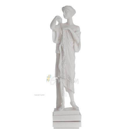 Artemis: The goddess of the hunt, the moon, protector of small children and animals 25cm Full length alabaster statue Alabaster