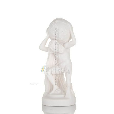 Atlas eller Atlas, Titan: The leader of the Titanids Bust, 21cm alabaster, antikens Grekland Alabaster 1 - grifon.se