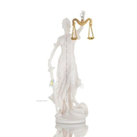Themis: Titan of Moral Order and Etiquette 18cm Full Alabaster Statue, antikens Grekland Alabaster 1 - grifon.se