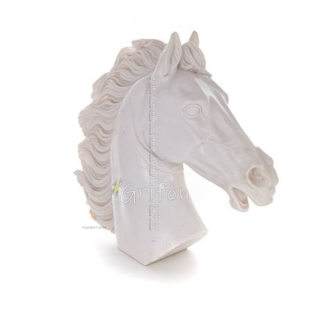 Horse head: a symbol of freedom, strength, and elegance - 20cm bust, alabaster sculpture Alabaster 1 - grifon.se 