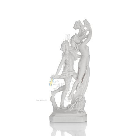 Apollo and Daphne and the laurel 28 cm inspired by the sculpture of Gian Lorenzo Bernini table-top full-body statuette Alabaster