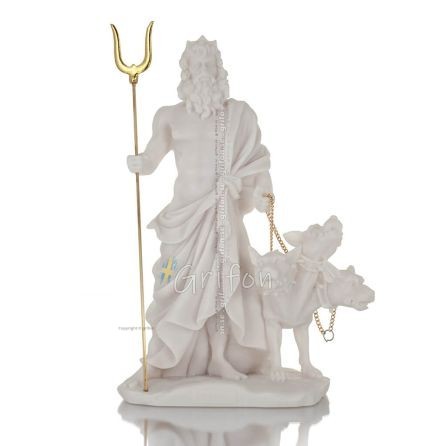Pluto or Hades: the god of the underworld 24cm Full length alabaster statue Alabaster 1 - grifon.se 