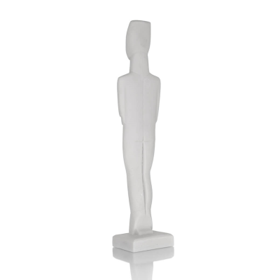 Cycladic figurine 375cm Full body alabaster statue, Cycladic culture,