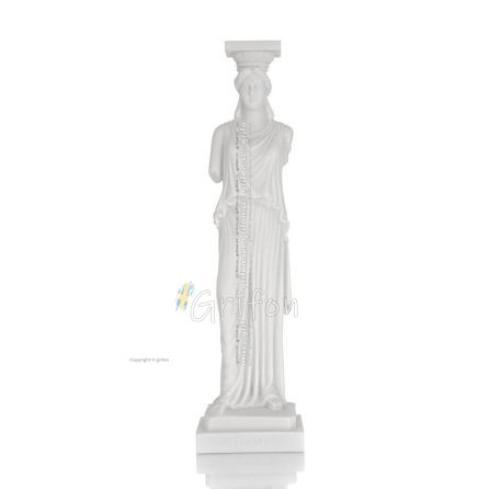 Caryatids or Caryatis: Column, Column, Ionic 365cm Full length alabaster statue, Ancient Greece Alabaster 1 - grifon.se 
