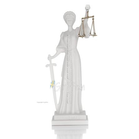 Themis: Titan of Moral Order and Etiquette Klassisk 41 cm full Alabaster Statue, antikens Grekland Alabaster 1 - grifon.se 