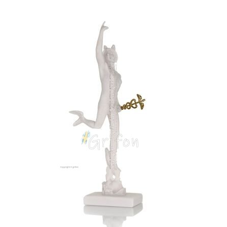 Hermes: The Messenger of the Gods, 38 cm fullängds alabasterstaty, antikens Grekland Alabaster 1 - grifon.se