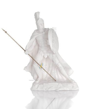 Leonidas: King of Sparta side view 29x19cm Full length alabaster statue, ancient Greece Alabaster 1 - grifon.se 