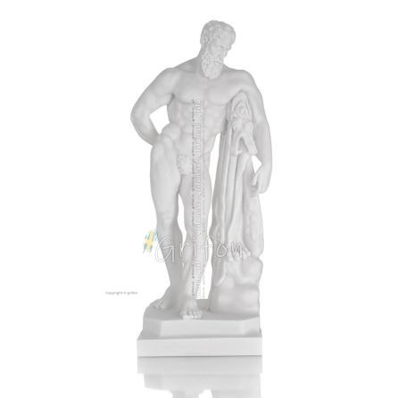 Herakles eller Alkaios eller Alcides: Grekernas största hjälte 33 cm full alabasterstaty, antikens Grekland Alabaster 1 - grifon