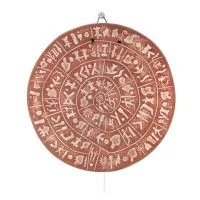 Phaistos Disc: The Unsolved Mystery Wall Hanging 28cm Decorative Handmade Finish Wall Hanging Minoan Culture Decorative Ceramics
