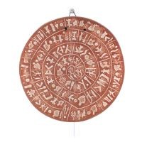 Phaistos Disc: The Unsolved Mystery Wall Hanging 28cm Dekorativ handgjord finish VÃ¤gghÃ¤ngande minoisk kultur Dekorativ keramik 1