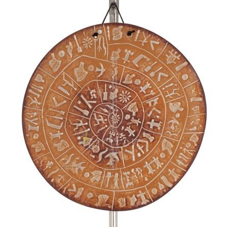 Phaistos Disc: The Unsolved Mystery Wall Hanging 24cm Dekorativ handgjord finish VÃ¤gghÃ¤ngande minoisk kultur Dekorativ keramik 1